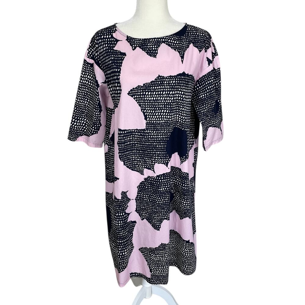 Marimekko Tarika Himawari Sunflower Shift Dress Size 38 Vibrant Unique Timeless